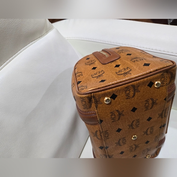 MCM COGNAC VISETOS MONOGRAM BOSTON BAG-AUTHENTIC - Picture 14 of 14